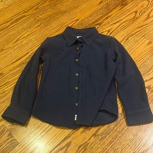 NWT Appaman Boy’s Navy Button Down Bates Shirt Size 8